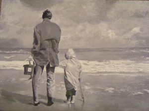 "Father and Son at the Ocean" by Carol Jinier