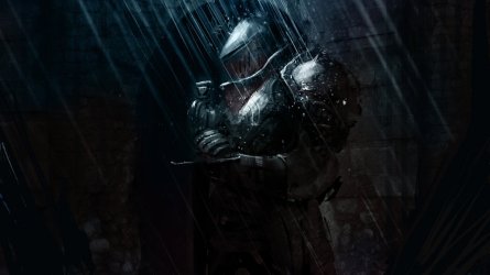 "knight in the rain" by Vladimir Buchyk 