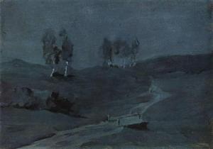 "Shadows. Moonlit Night." by Isaac Levitan